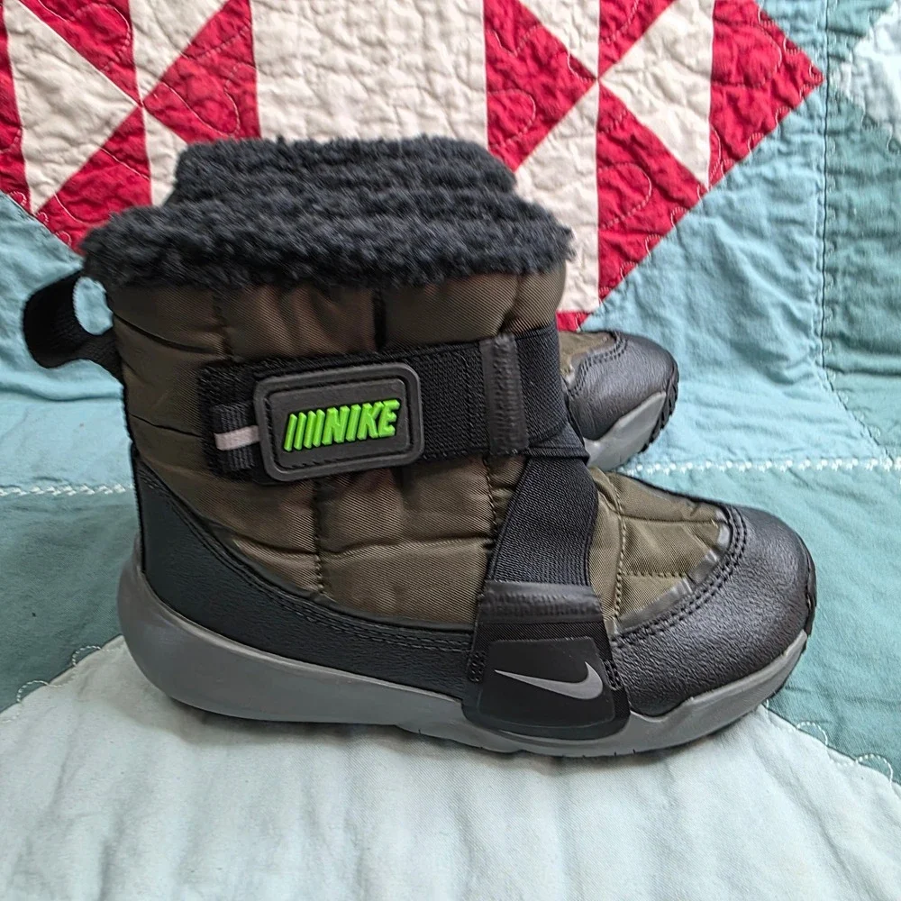 Nike Kids Flex Advance Olive Black Grey Green Winter Boots